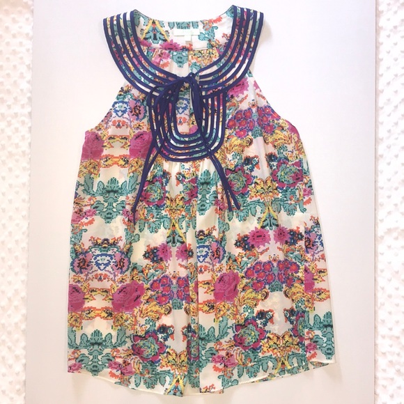 JADE BY MELODY TAM bright sleeveless shirt ▪️sz S - Picture 5 of 8